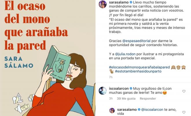 La respuesta de Isco a Sara Sálamo en Instagram tras revelar que ha escrito una novela.