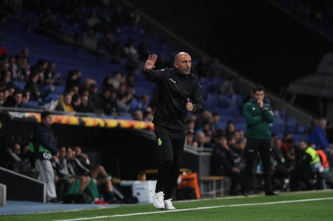 El Pitu Abelardo, durante el Espanyol-Wolves (Foto: UEFA).