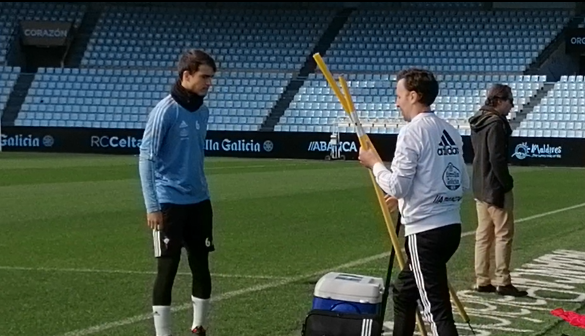 Denis Suárez en Balaídos (Foto: A.B.).