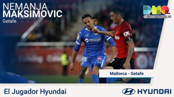 Nemanja Maksimovic, jugador Hyundai del Mallorca-Getafe.