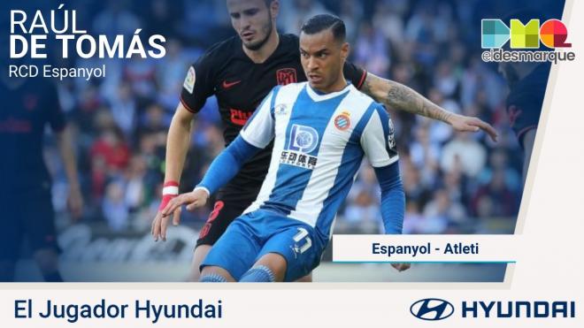 Raúl de Tomás, jugador Hyundai del Espanyol-Atlético.
