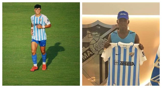Hoyos e Issa, los dos goleadores del Juvenil A del Málaga.