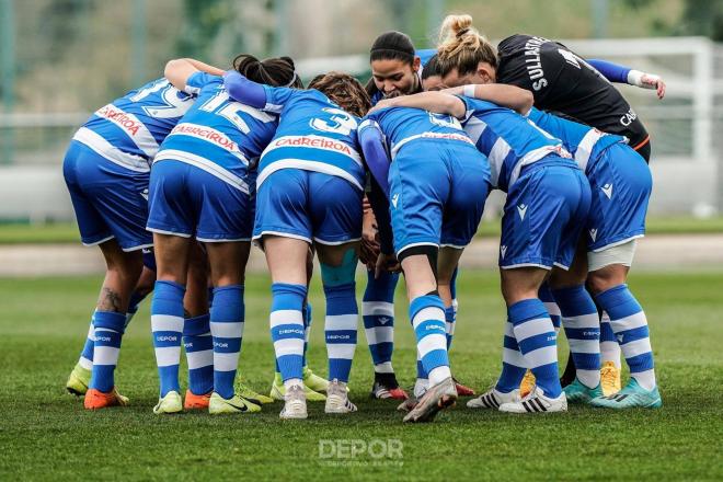 Las jugadoras del Dépor Abanca en su último partido (Foto:RCD)