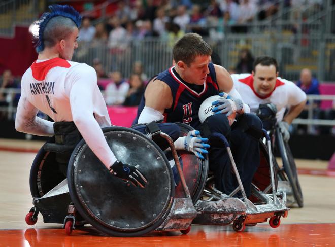 Rugby en silla de ruedas (foto:EFE).