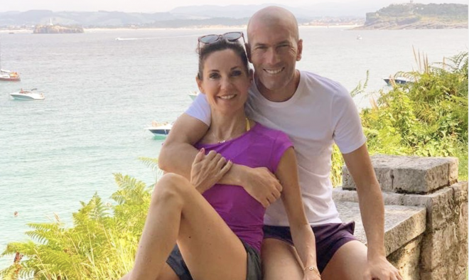 Zidane y su mujer, Véronique Fernández durante el verano de 2019 (Foto: Instagram).