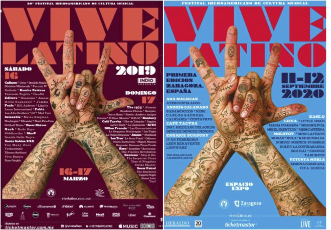 Imagen de los últimos carteles del festival Vive Latino