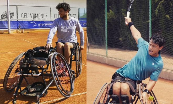 Cisco García, jugando al tenis (Fotos: Instagram).