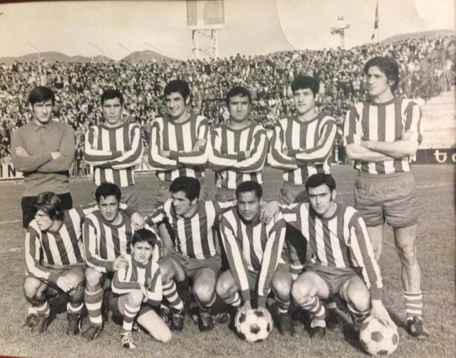 Once de la época con Wanderley y Viberti en un Málaga-Ferrol (2-0).