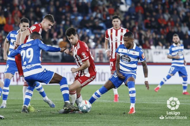 Beauvue, en el Almería-Dépor (Foto: LaLiga).