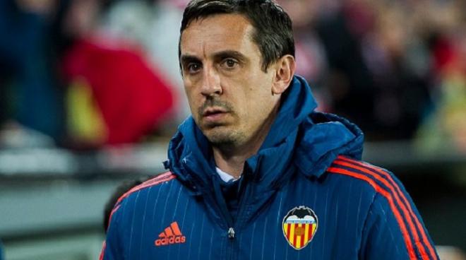 Gary Neville, cayó derrotado ante el Athletic en Mestalla (Foto: UEFA)