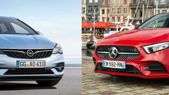 Opel Astra y Mercedes Clase A