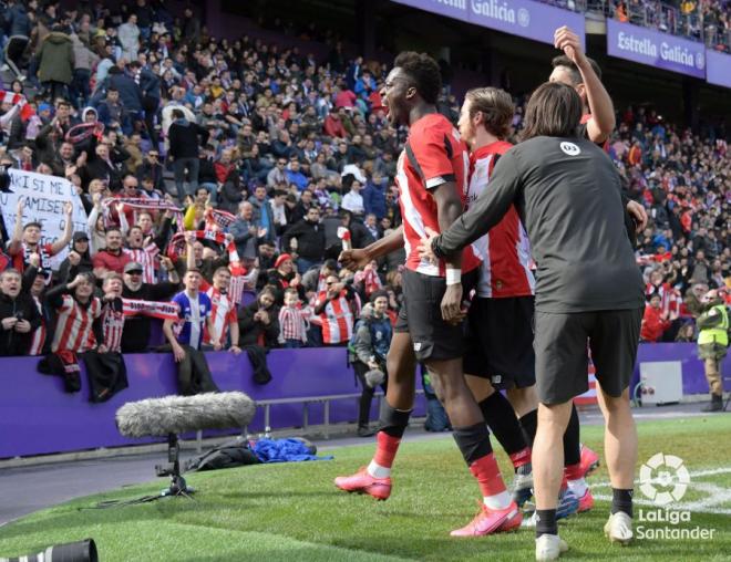 El Athletic goleó al Valladolid en su último partido antes del parón (Foto: LaLiga).