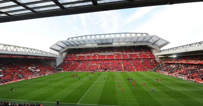 Anfield, estadio del Liverpool.