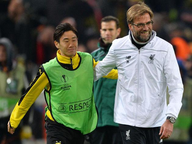 Shinji Kagawa y Jürgen Klopp (Foto: 90min).