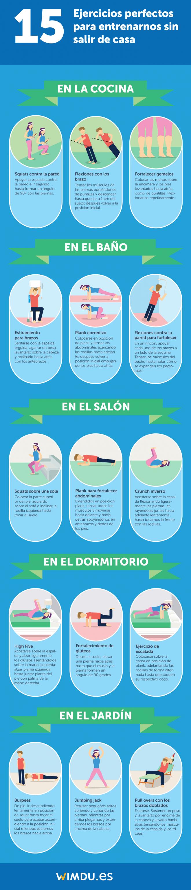 15 ejercicios para hacer cómodamente en casa (Foto: windu.es).
