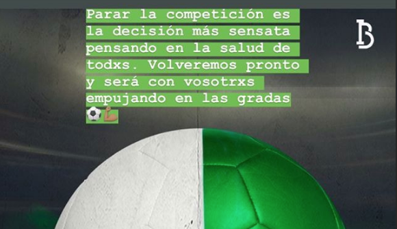 Mensaje de Borja Iglesias en Instagram sobre el coronavirus.