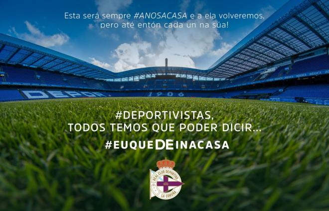 Imagen del Deportivo apelando a la responsabilidad (Foto:RCD)