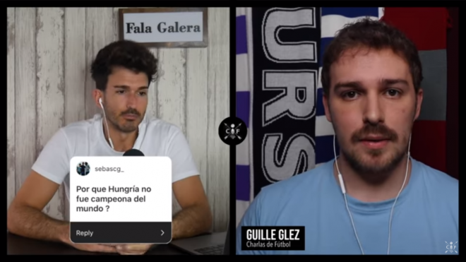 Juan Arroita y Guille González, durante un vídeo del canal Charlas de Fútbol publicado en los ú