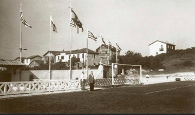 Imagen histórica del campo de fútbol de La Florida de Portugalete.