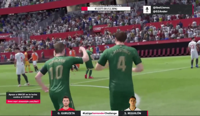 Los Muniain e Iñigo Martínez virtuales celebran la victoria del Athletic.