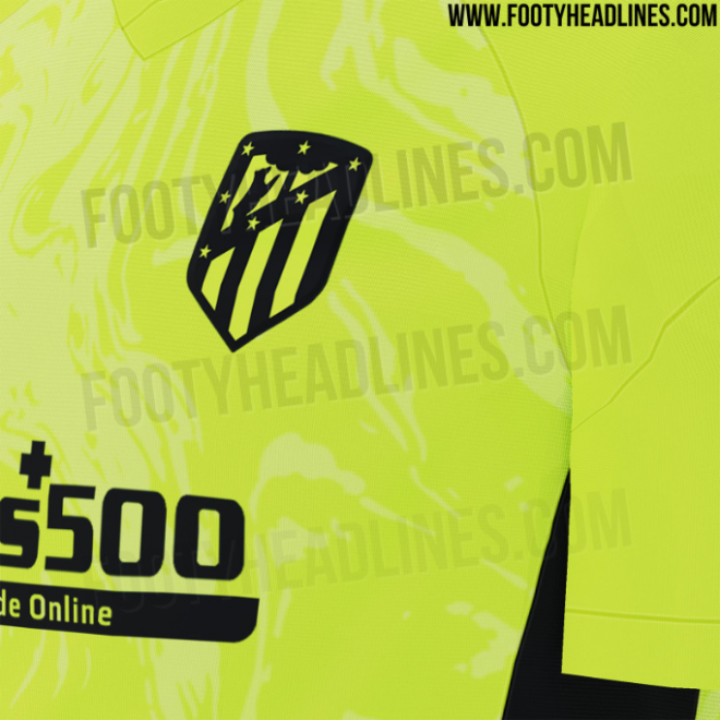 Detalle de la tercera camiseta del Atlético de Madrid 20-21 (Imagen: Footy Headlines).