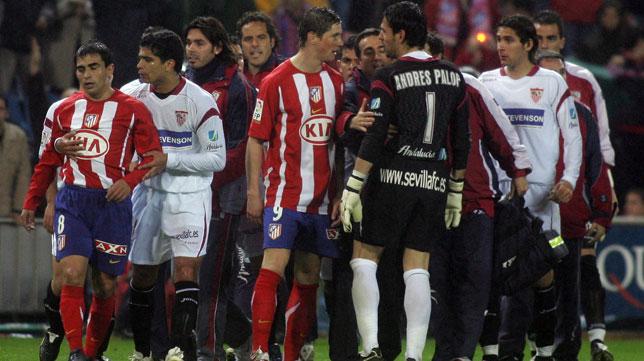 Imagen del Atlético-Sevilla de 2006, decidido con un gol de Antonio Puerta.