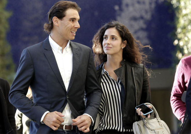 El tenista Rafa Nadal y su mujer, Mery Perelló (Foto: EFE).