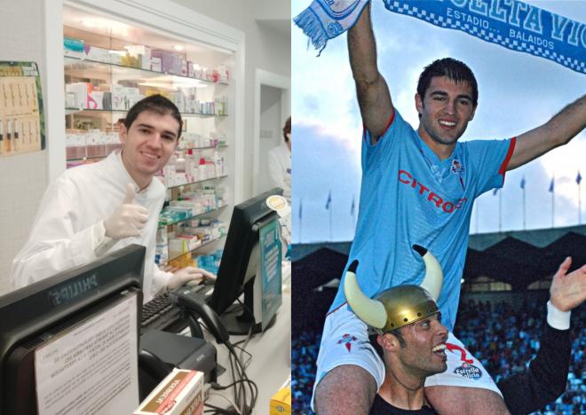Toni Dovale, exjugador del Celta que hace sus prácticas en una farmacia (Foto: Oscar Benito).