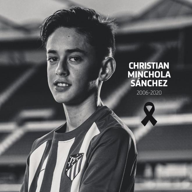 Christian Minchola, canterano del Atlético de Madrid fallecido.