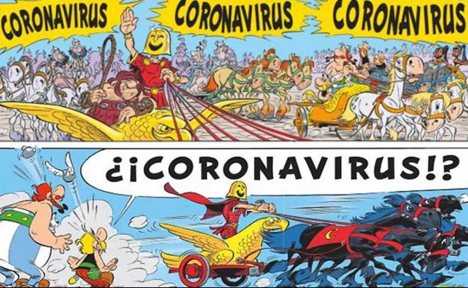 El coronavirus en 'Asterix y Obelix'.