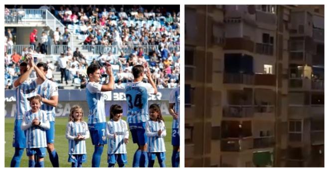 El Málaga busca el 'Aplauso Malaguista' en los balcones de la ciudad este domingo.