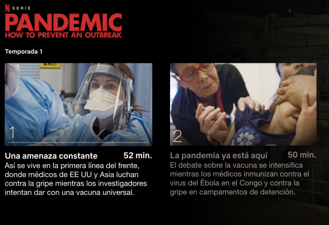 Serie 'Pandemic: How to Prevent an Outbreak'.