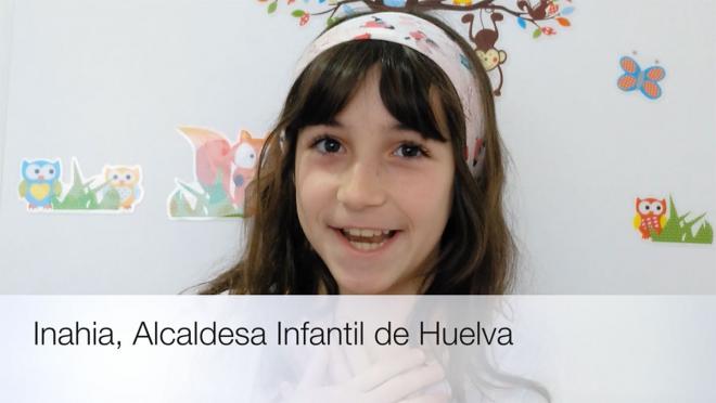 Inahia, alcaldesa infantil de Huelva.