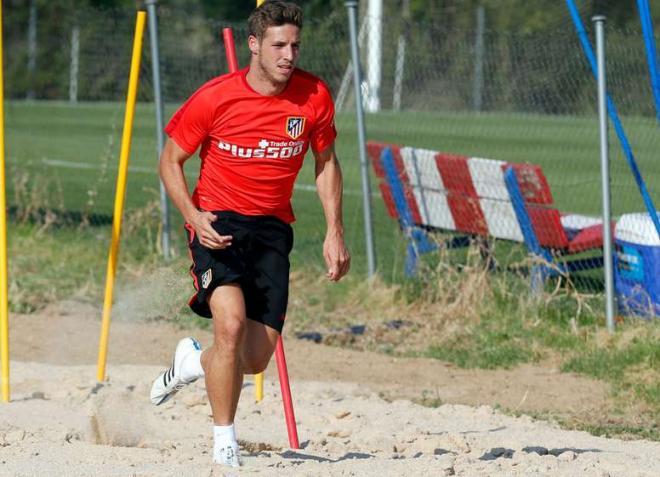 Rubén Pérez, entrenando con el Atlético de Madrid (Foto: ATM).