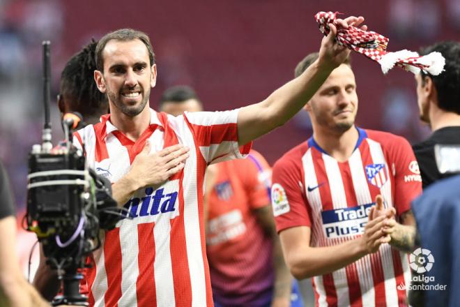 Diego Godín, en su despedida del Atlético de Madrid (Foto: LaLiga).
