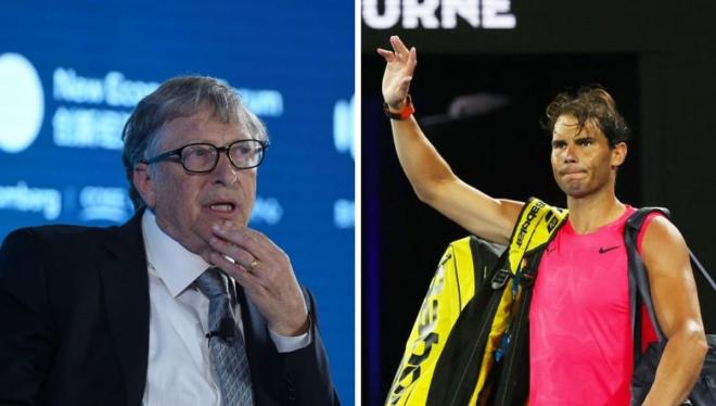Bill Gates y Rafa Nadal.