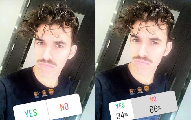 Dani Ceballos y su encuesta en Instagram sobre su look.