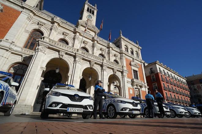 La Policia Municipal, en la Plaza Mayor de Valadolid.