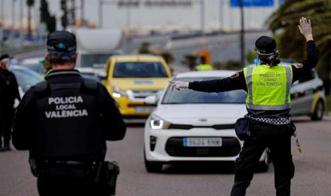 Control policía de tráfico en la Comunitat Valenciana