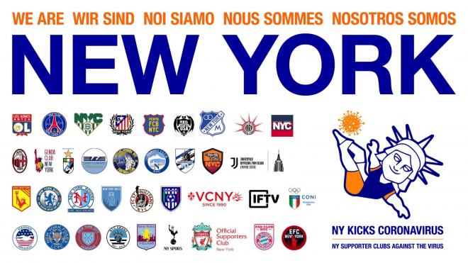 Las asociaciones de aficionados de los grandes clubes se unen para ayudar a Nueva York.