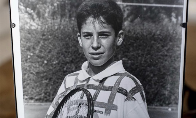 Miguel Ángel Silvestre, con 13 años, cuando soñaba con ser tenista profesional (Foto: Instagram)