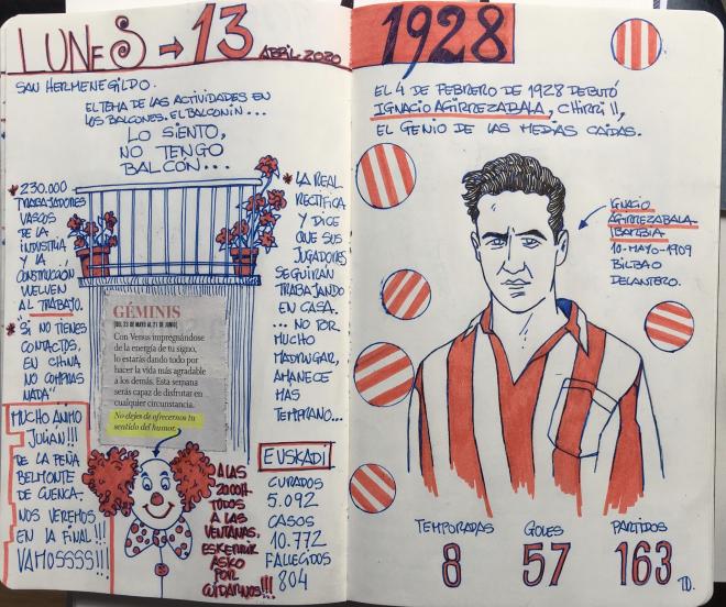 El diario del Athletic Club de Tomás Ondarra ya ha llegado hasta el año 1928.