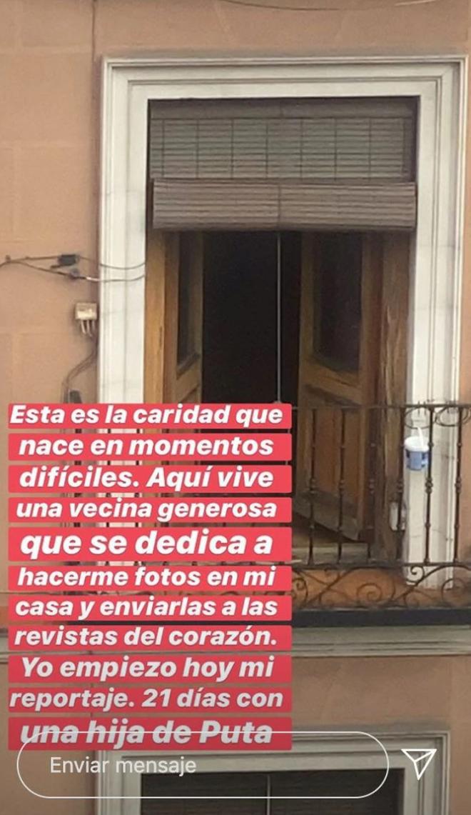 El mensaje de Jaime Lorente sobre su vecina (Foto: Instagram).