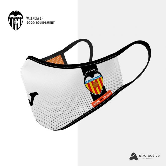 Creación de una mascarilla del Valencia CF.