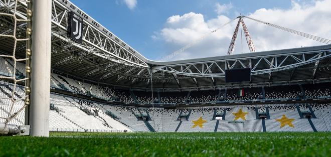 Las gradas vacías del Juventus Stadium, casa del actual campeón de la Serie A.