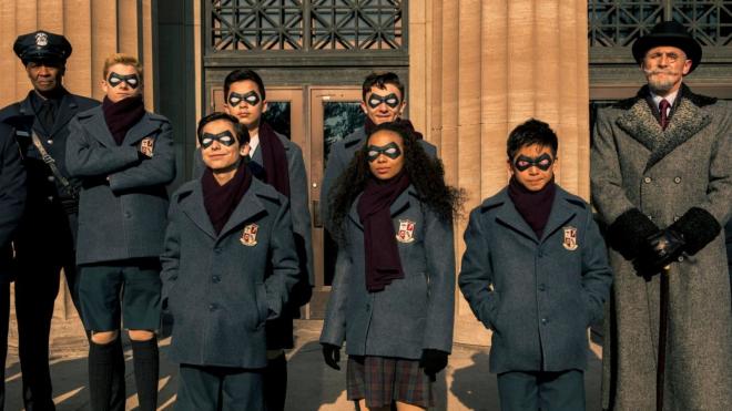Los niños de la Umbrella Academy (Foto: Netflix).