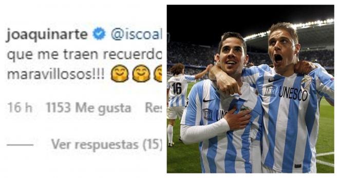 La contestación de Joaquín a Isco en Instagram (@IscoAlarcon).