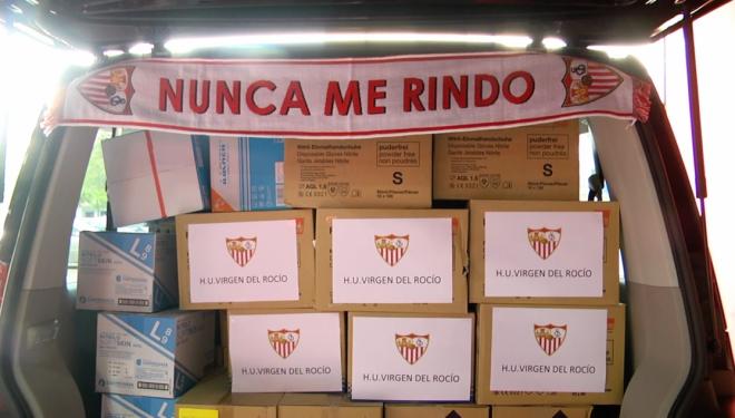 Material sanitario donado por el Sevilla FC (Foto: SFC).