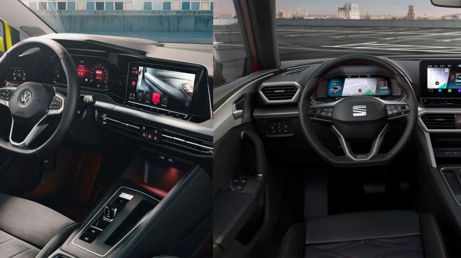 Interiores Volkswagen Golf y Seat León