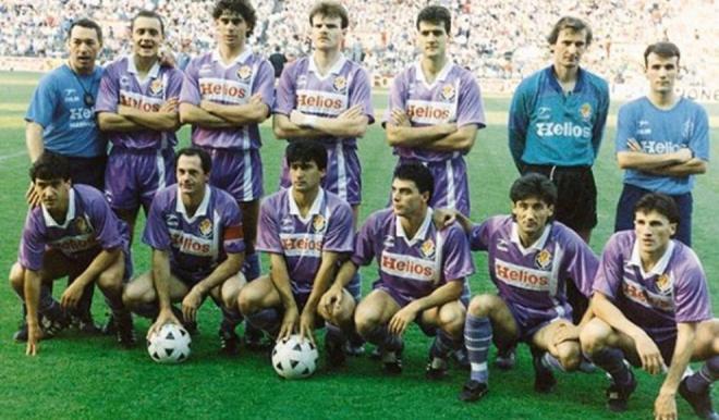 Once inicial del Real Valladolid en su última final de Copa del Rey.